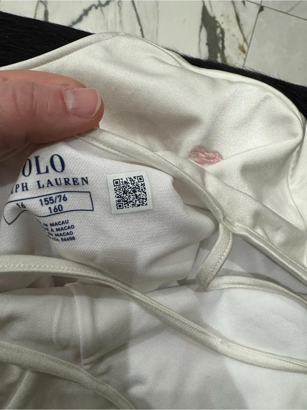 Polo by Ralph Lauren White One‑Piece Swimsuit with Multicolor Pony Print